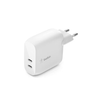 Belkin 40W 2-Port USB C PD 20W Each Fast Charger - White