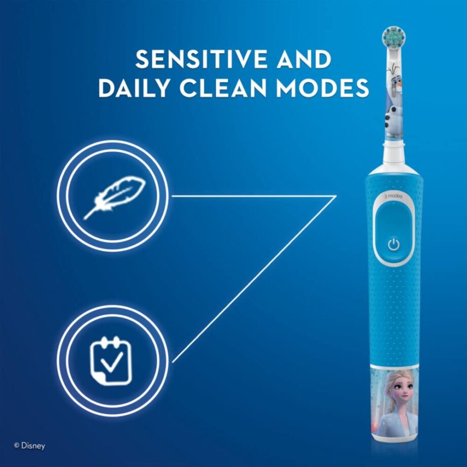 Oral-B by Braun Kids Rechargeable Electric Toothbrush with 4 Disney Frozen-themed Stickers