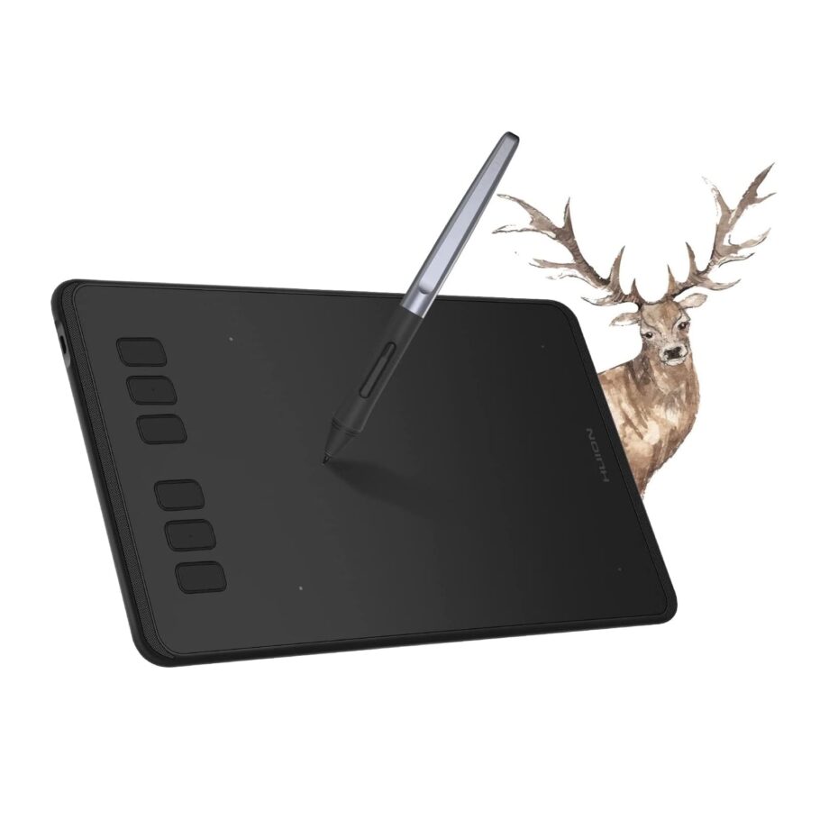 Huion Inspiroy H640P Small Graphics Drawing Tablet with Battery-Free Stylus
