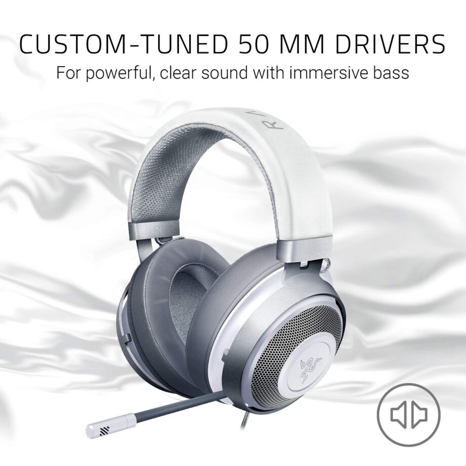 Razer Kraken Multi-Platform Aluminum Frame Gaming Headset - Mercury White