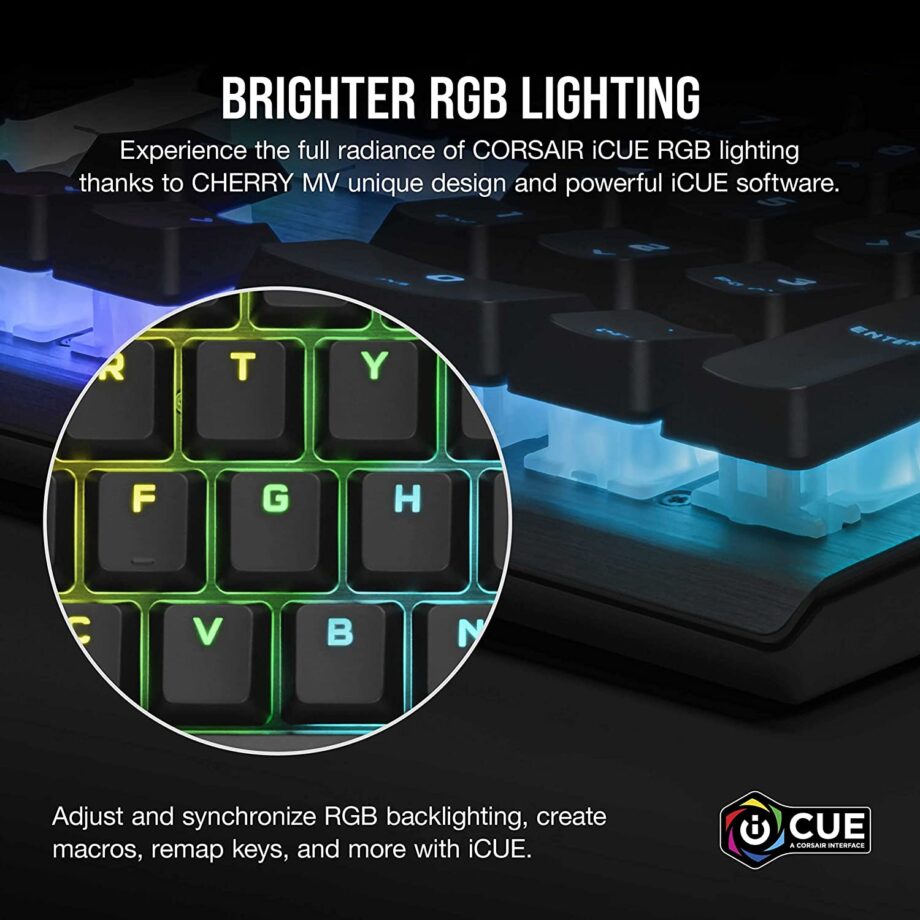 Corsair K60 RGB Pro Wired Mechanical Gaming Keyboard - CHERRY VIOLA