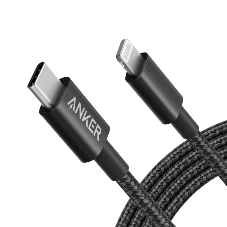 Anker Powerline 331 Nylon Braided USB C to Lightning Cable 1.8M – Black