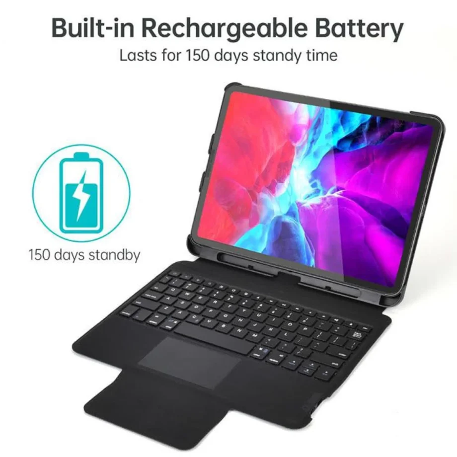 Choetech Wireless Keyboard and Touchpad For IPad Pro 12.9" 2020-2021 - Arabic / English Layout