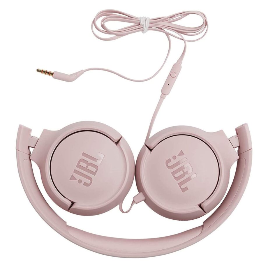 JBL Tune 500 On-Ear Wired Headphone with Mic – Pink