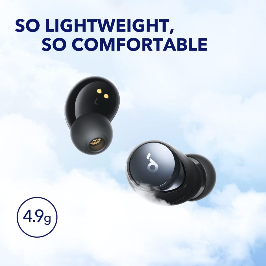 Anker Soundcore Space A40 Auto-Adjustable Active Noise Cancelling Wireless Earbuds - Black