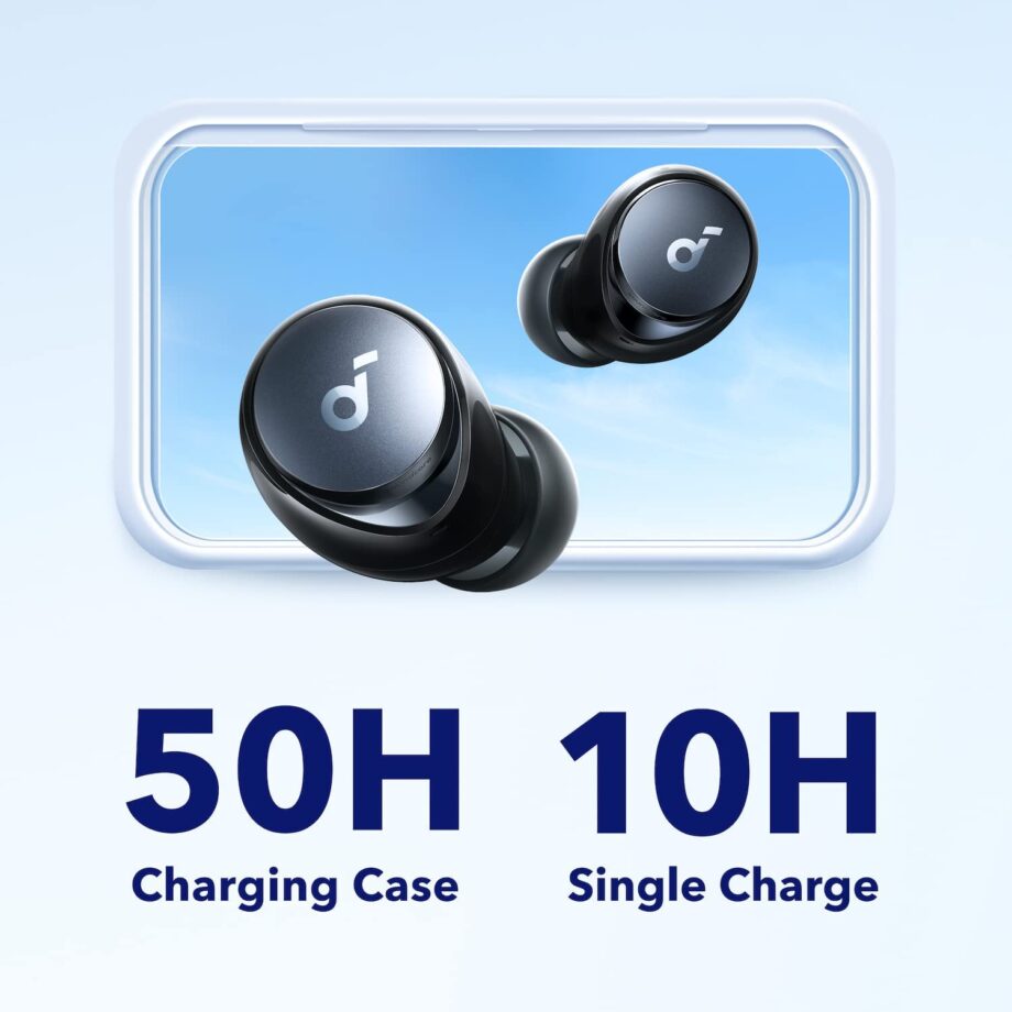 Anker Soundcore Space A40 Auto-Adjustable Active Noise Cancelling Wireless Earbuds - Black