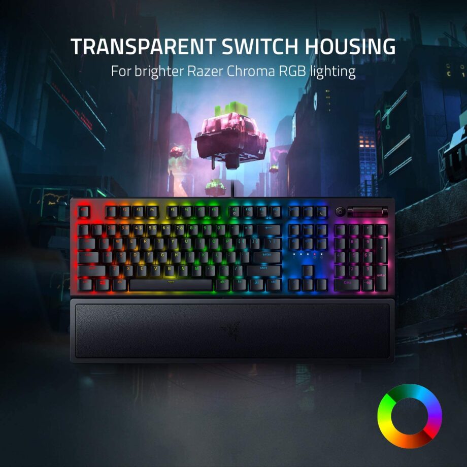 Razer BlackWidow V3 Mechanical Gaming Keyboard - Green Tactile & Clicky Switches