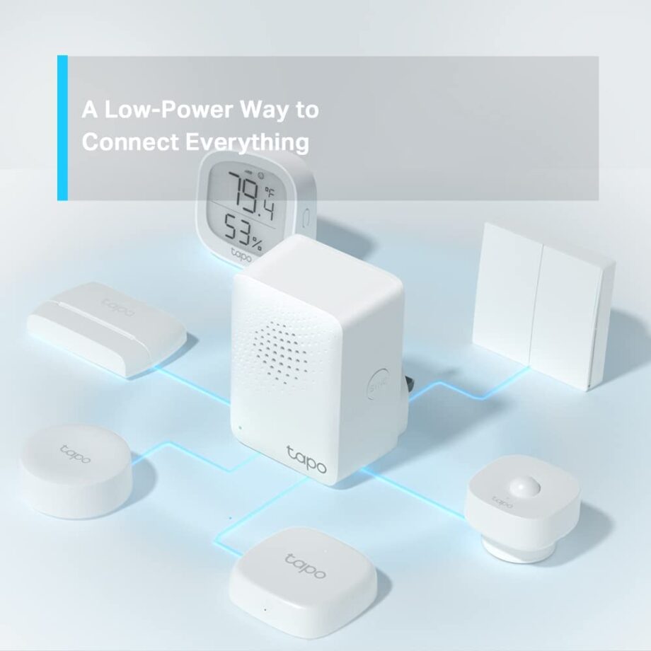 TP-Link Tapo H100 Smart Hub with Chime - Connect Up to 64 Device with 19 Ringtone Options
