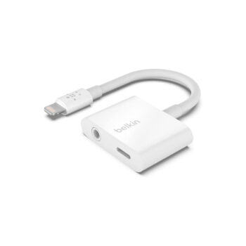 Belkin Rockstar 2-in-1 Lightning to 3.5mm Audio Cable + Charger Splitter