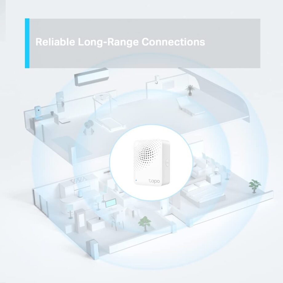 TP-Link Tapo H100 Smart Hub with Chime - Connect Up to 64 Device with 19 Ringtone Options