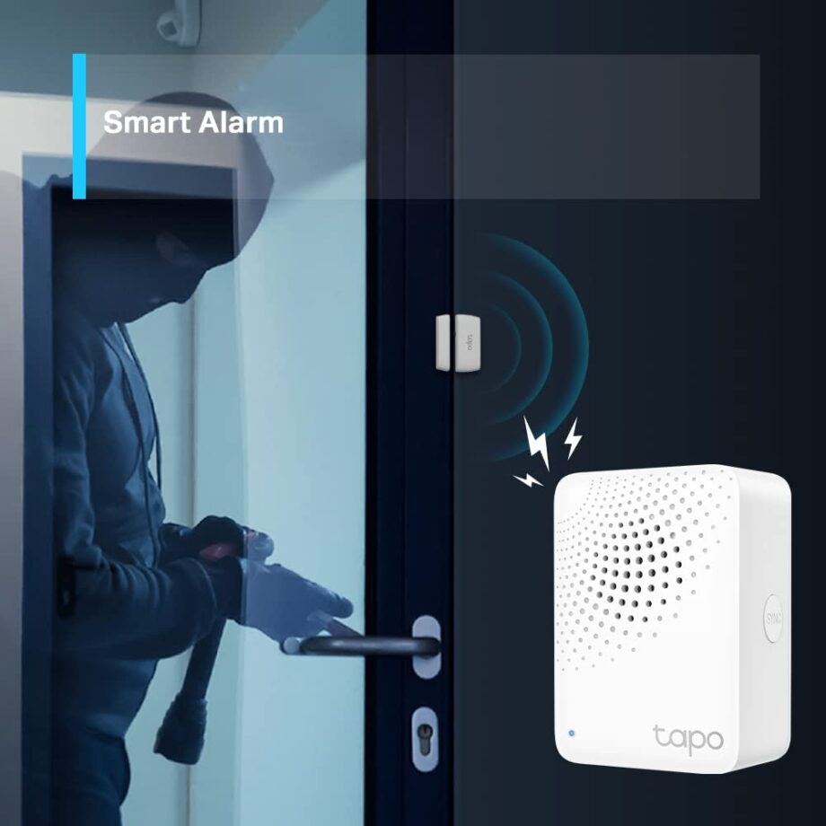 TP-Link Tapo H100 Smart Hub with Chime - Connect Up to 64 Device with 19 Ringtone Options