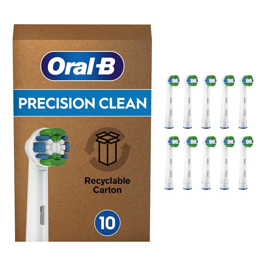 Oral-B Precision Clean Electric Toothbrush Heads with CleanMaximiser Technology - 10 Pack