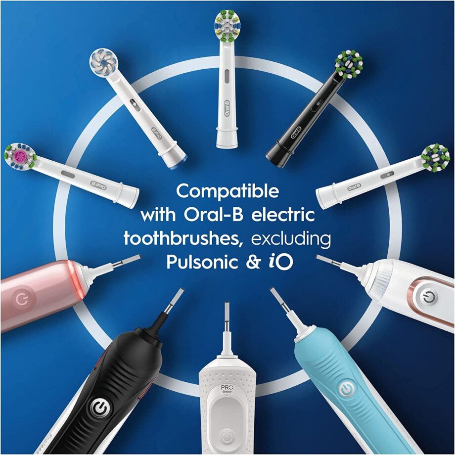 Oral-B 3D White Electric Toothbrush Heads with CleanMaximiser Technology - 8 Pack