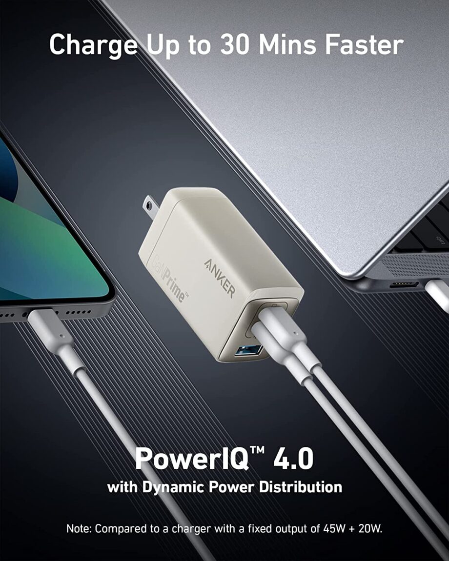 Anker 735 GaNPrime 65W 3-Port Fast Charger - Fluid Gold