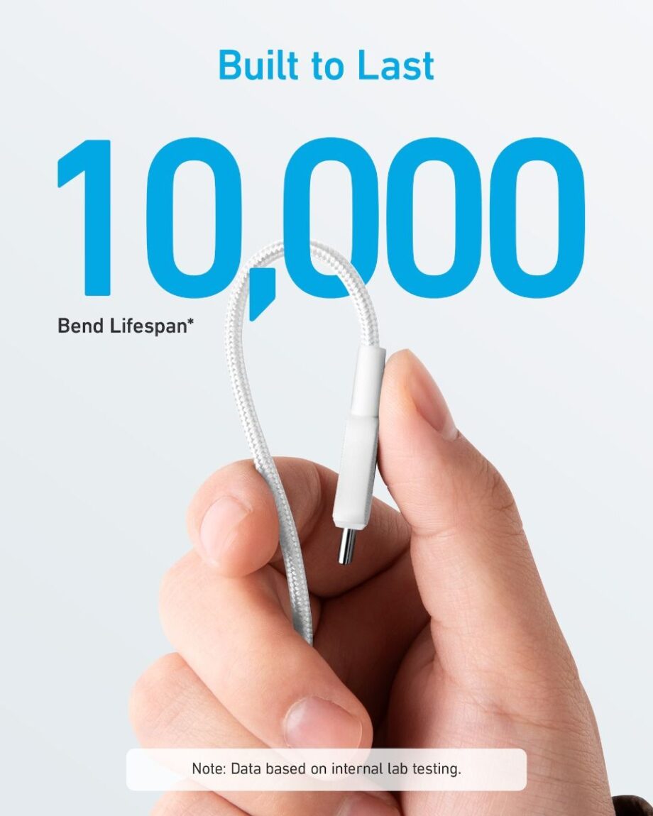 Anker Powerline 322 Braided USB C to C Cable 0.9M – White