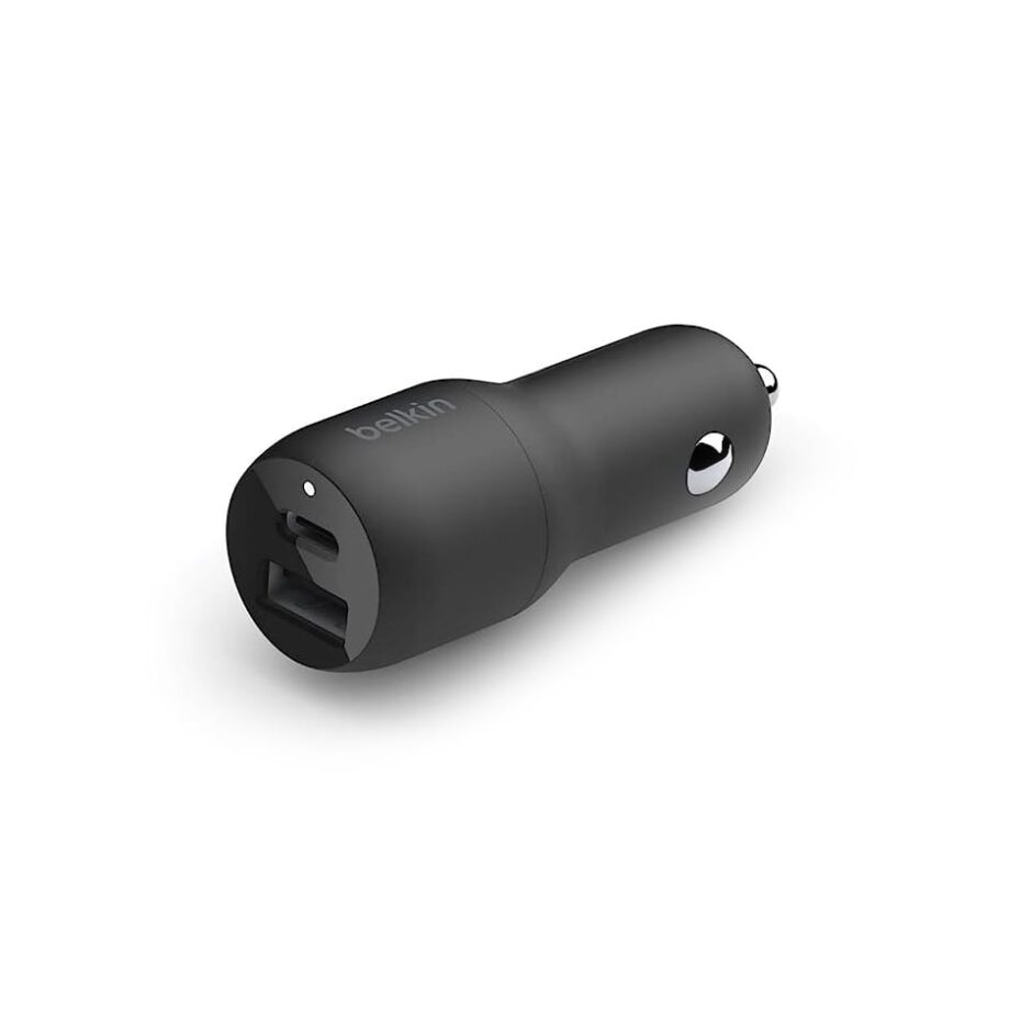 Belkin 37W Dual Port 25W USB-C PPS Port and 12W USB-A Port Car Charger