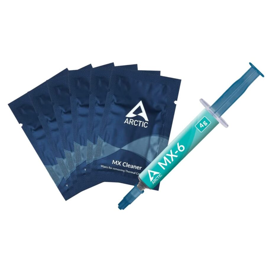 Arctic MX-6 Ultimate Performance Thermal Paste - (4 g) + 6 Pack MX Cleaner