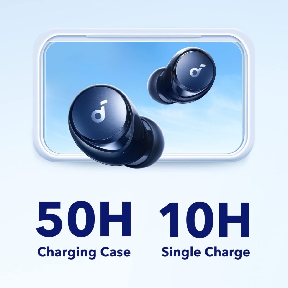Anker Soundcore Space A40 Auto-Adjustable Active Noise Cancelling Wireless Earbuds - Blue
