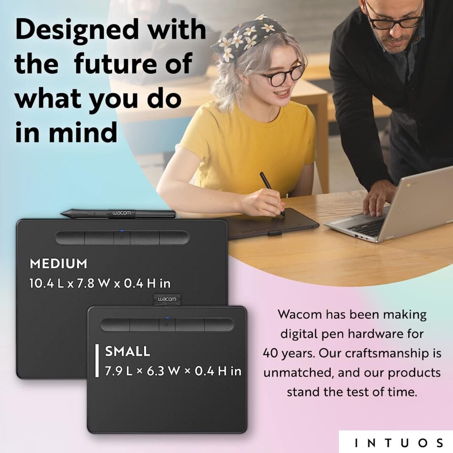 Wacom Intuos Small Bluetooth Graphics Drawing Tablet