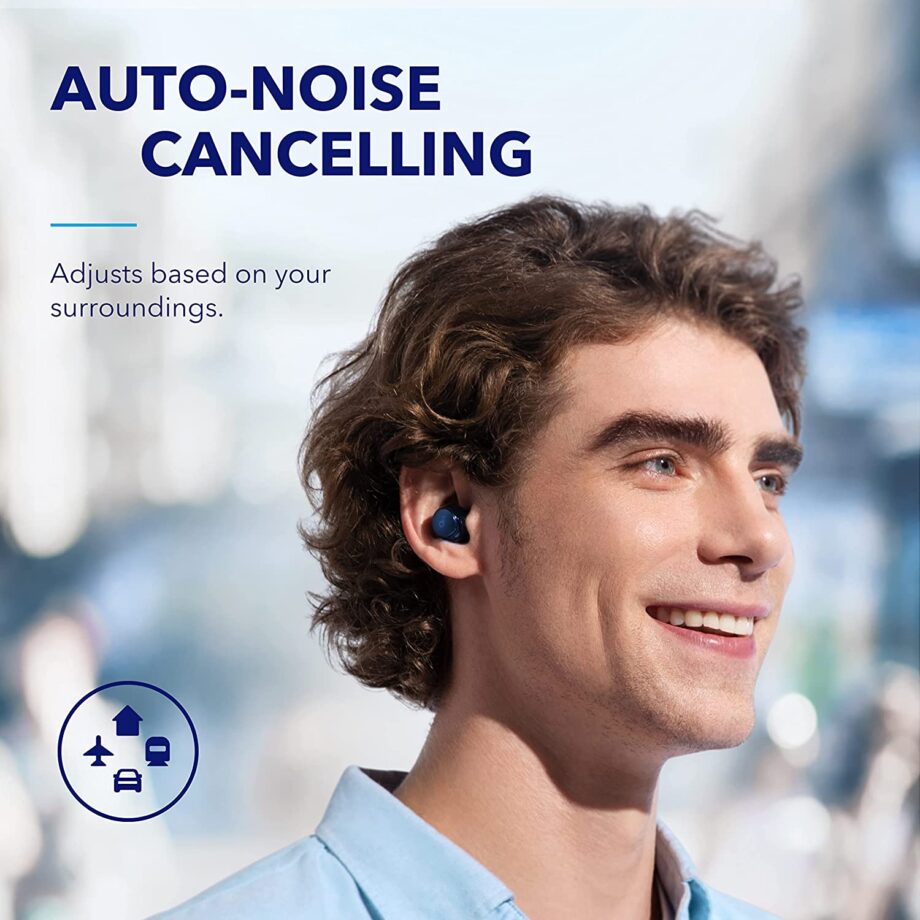 Anker Soundcore Space A40 Auto-Adjustable Active Noise Cancelling Wireless Earbuds - Blue