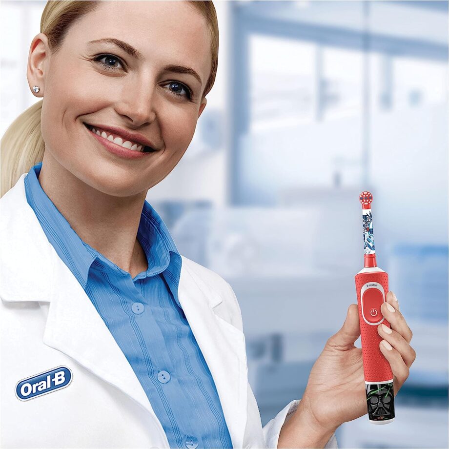 Oral-B by Braun Kids Rechargeable Electric Toothbrush with 4 Star Wars Themed Stickers