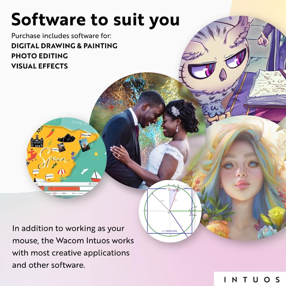 Wacom Intuos Small Bluetooth Graphics Drawing Tablet