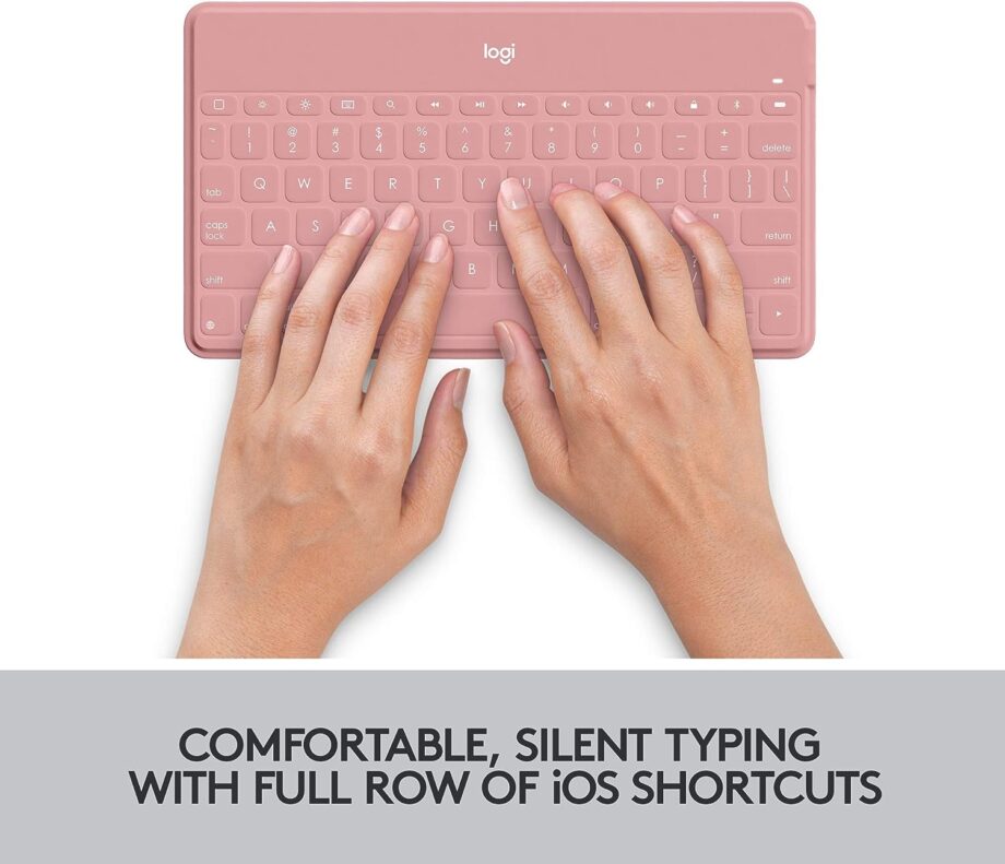 Logitech Keys To Go Super-Slim and Super-Light Bluetooth Keyboard - Pink