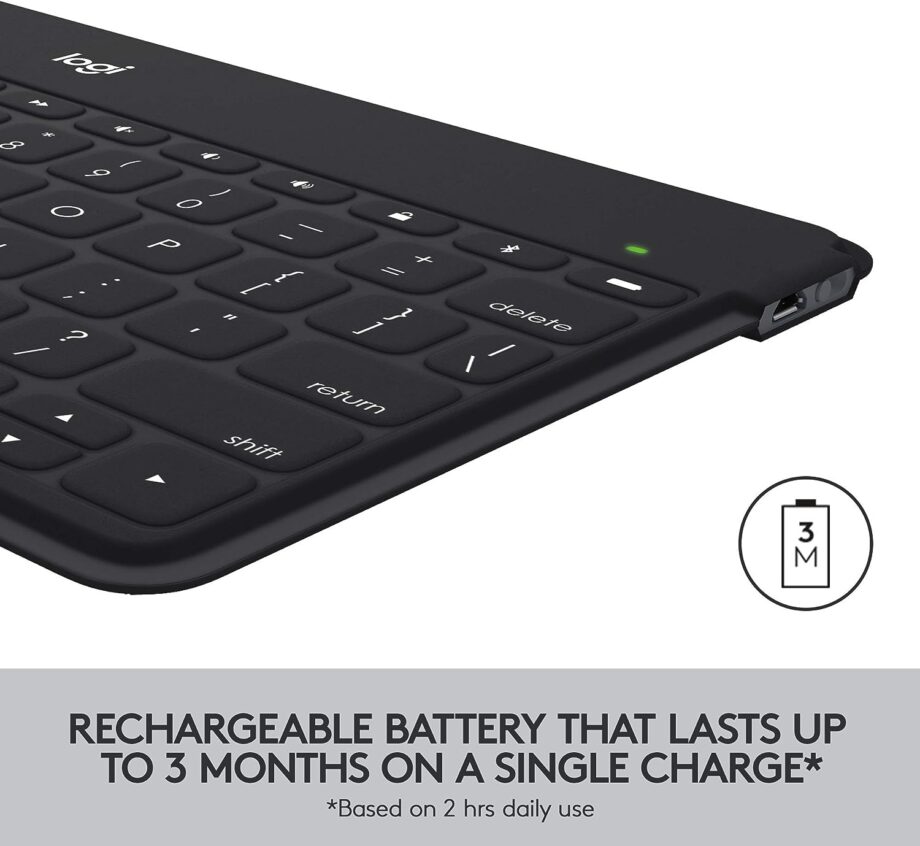 Logitech Keys To Go Super-Slim and Super-Light Bluetooth Keyboard - Pink
