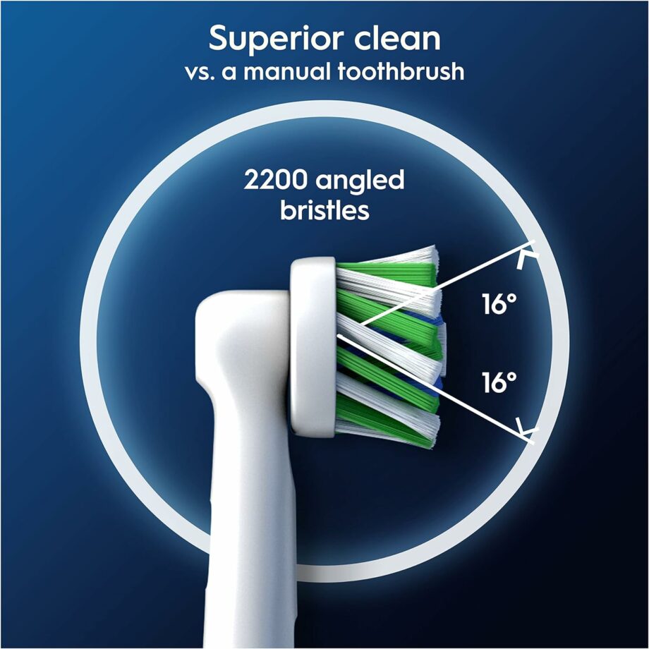 Oral-B CrossAction PRO Electric Toothbrush Heads with CleanMaximiser Technology - Black 10 Pack