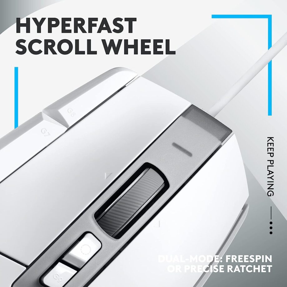 Logitech G502 X Wired LIGHTFORCE Gaming Mouse - White