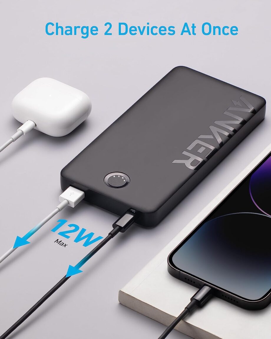 Anker 323 PowerCore 10,000mAh USB-C Power Bank - Black
