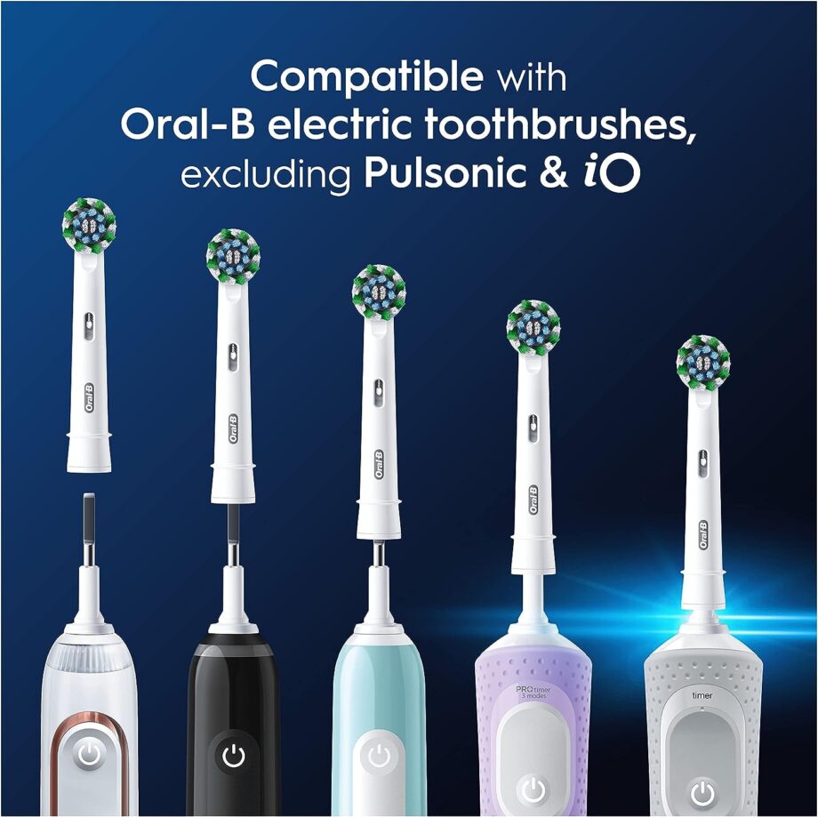 Oral-B 3D White PRO Electric Toothbrush Heads with CleanMaximiser Technology - 8 Pack