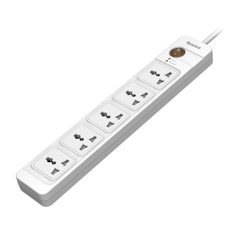 Huntkey Universal Power Strip 5-Sockets, 5M-Power Cord (SZE501) - UK Plug