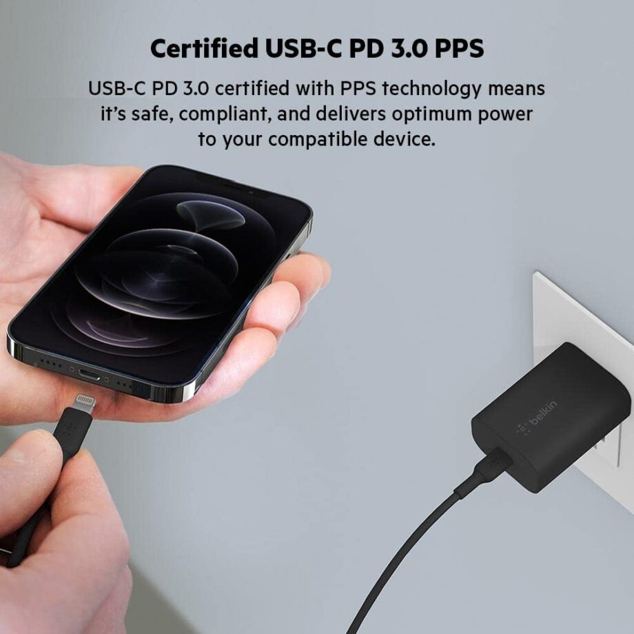 Belkin BoostCharge 25W USB C Fast Charger - Black