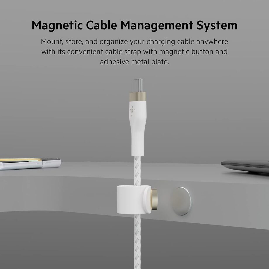 Belkin BoostCharge Pro Flex Braided USB C to C Cable (3M) - White