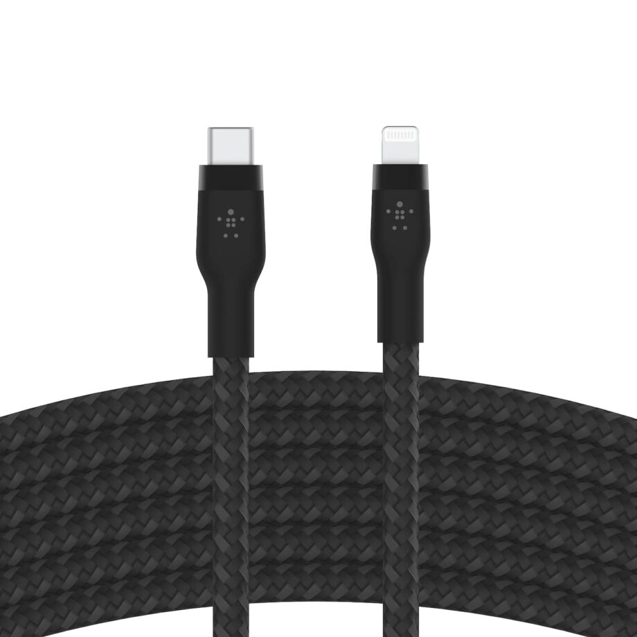 Belkin BoostCharge Pro Flex Braided USB C to Lightning Cable (3M) - Black