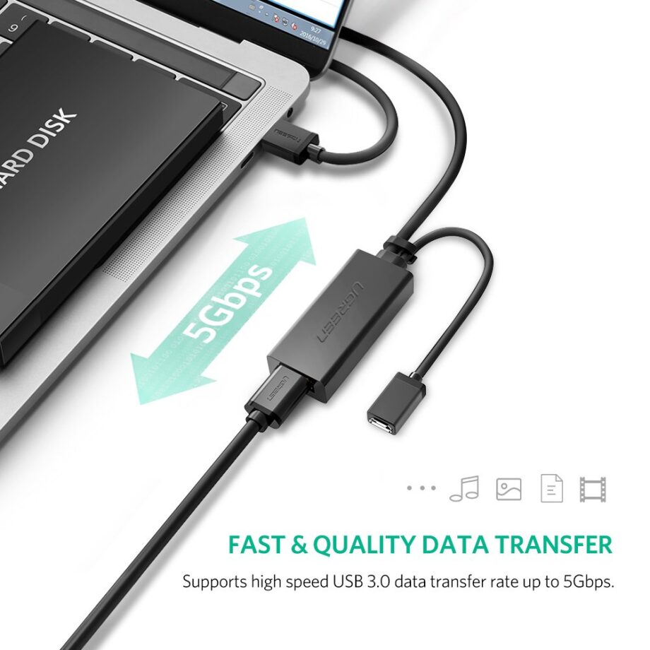 UGREEN USB 3.0 Active Extension Cable with Power - 10M