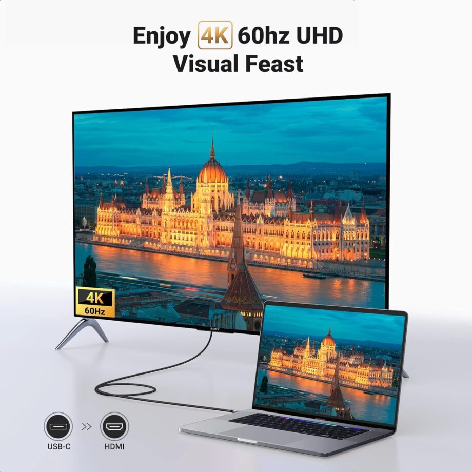 UGREEN USB C To HDMI Cable (4K@60Hz) - 1.5M