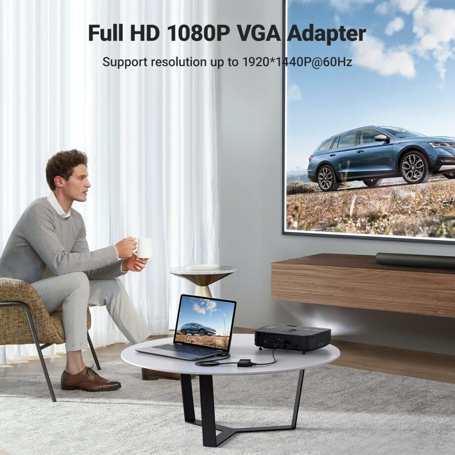 UGREEN VGA Male to 2 Ports Female Video Splitter