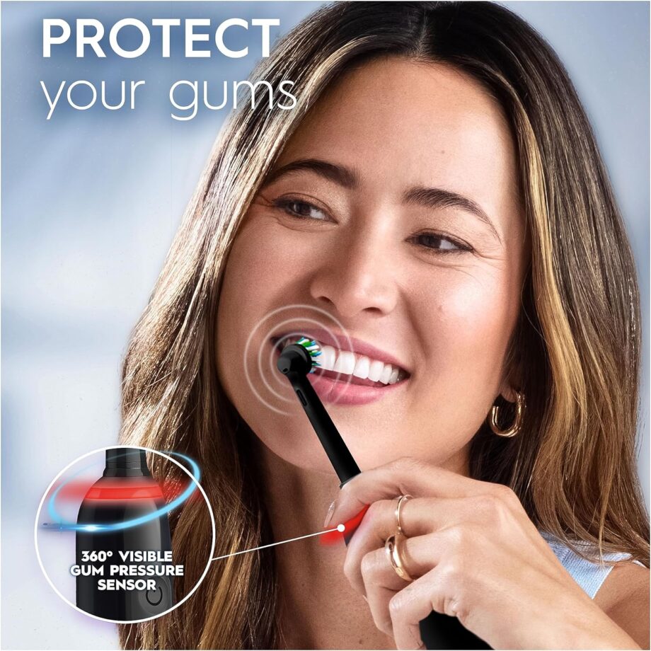 Oral-B by Braun Pro 3 3000 Electric Toothbrush with Smart Pressure Sensor & 2 Sensitive Heads