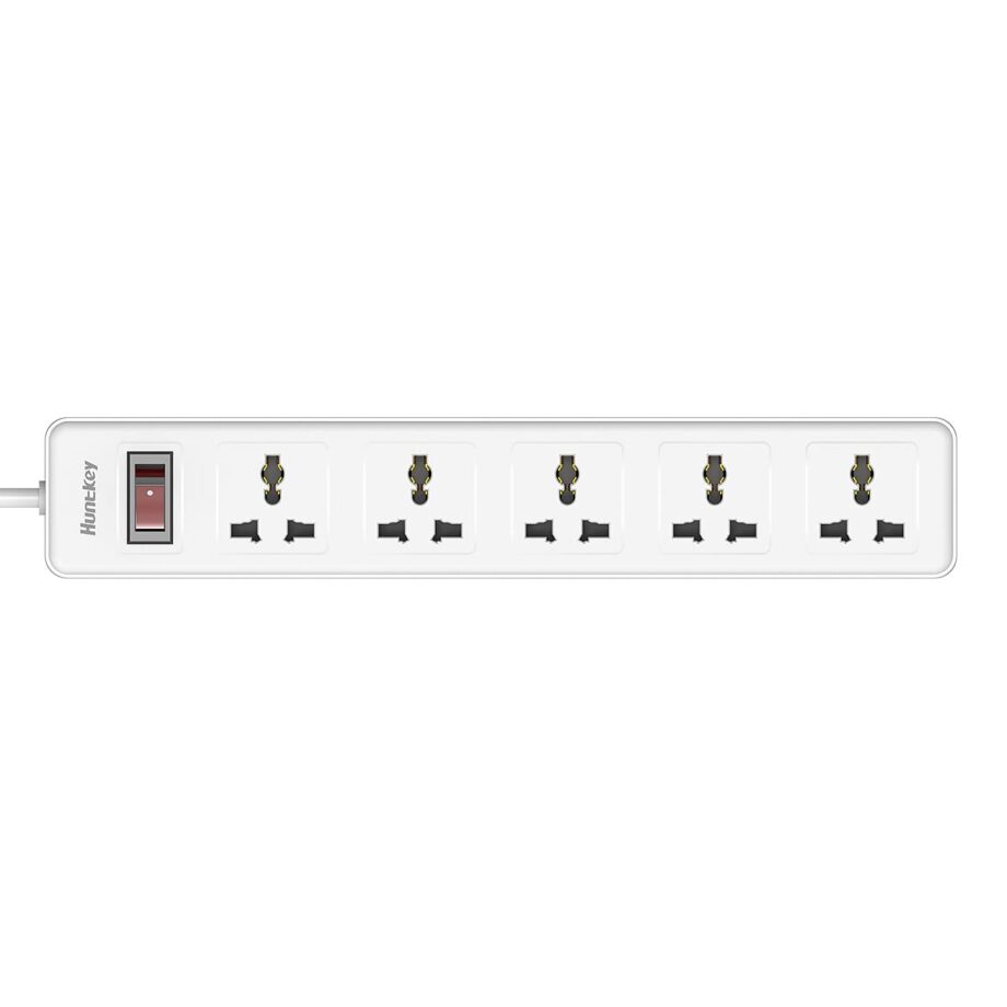 Huntkey Power Strip 5-Sockets UK Plug 3m-Power Cord (SSZ501) - UK Plug