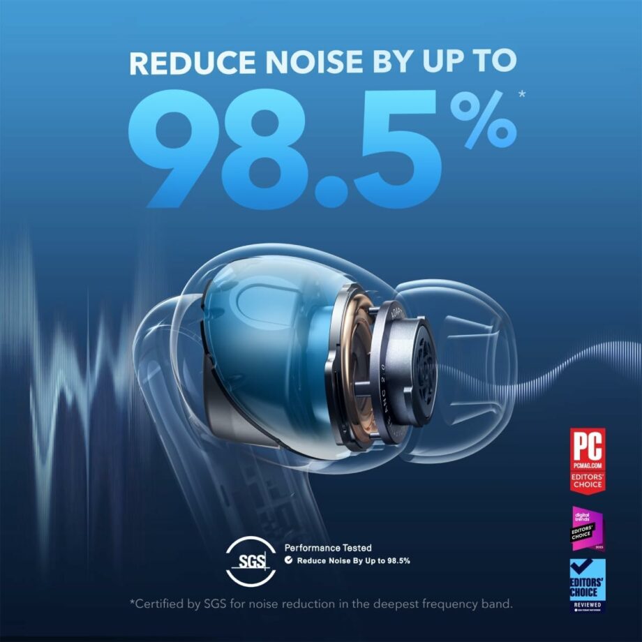 Anker Soundcore Liberty 4 NC 98.5% Noise Reduction True Wireless Earbuds - Black