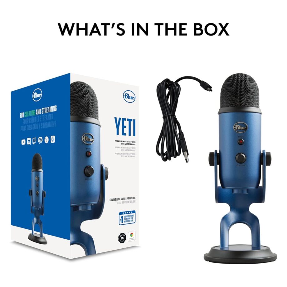 Logitech for Creators Blue Yeti USB Microphone - Midnight Blue