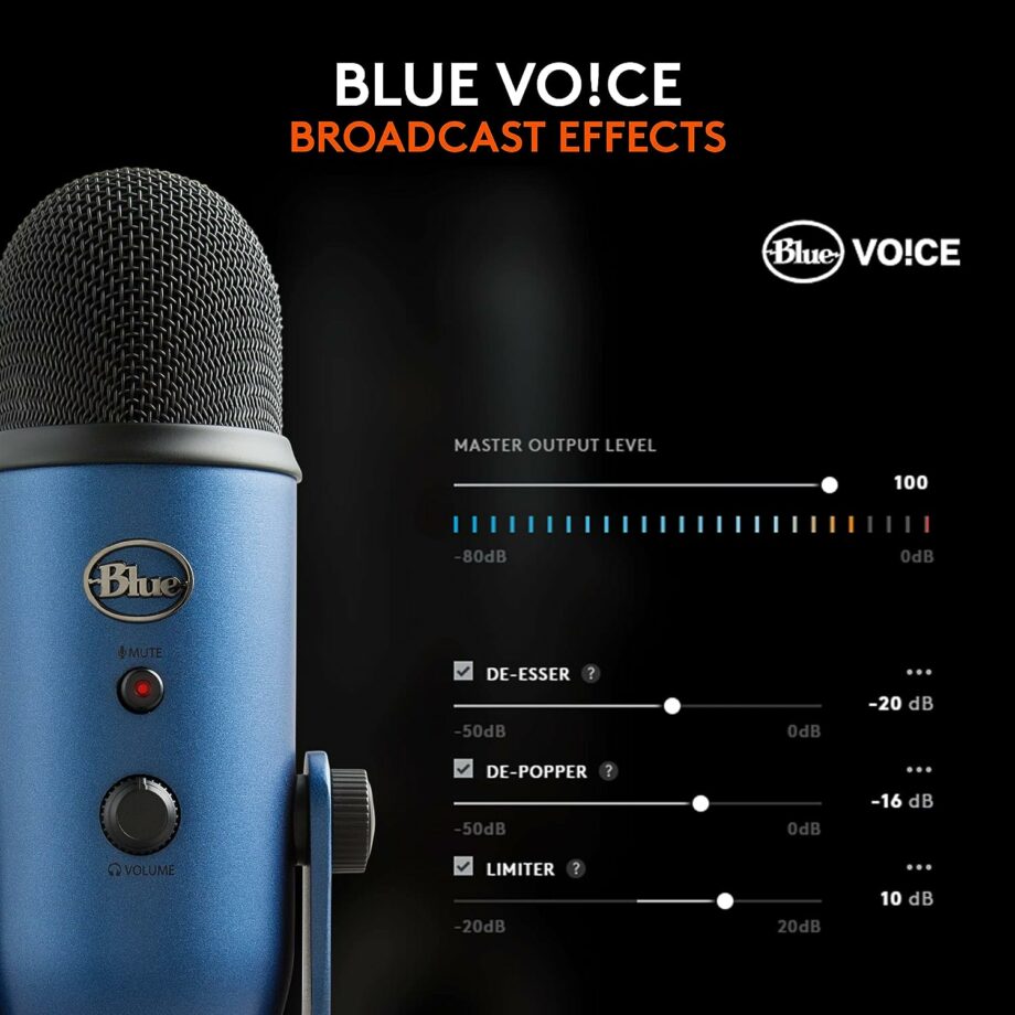 Logitech for Creators Blue Yeti USB Microphone - Midnight Blue