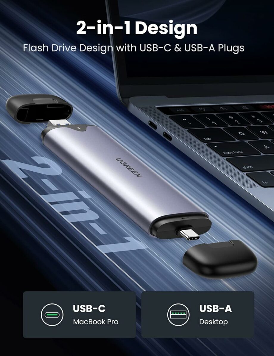 UGREEN USB-A & USB-C to NVMe M.2 SSD Enclosure