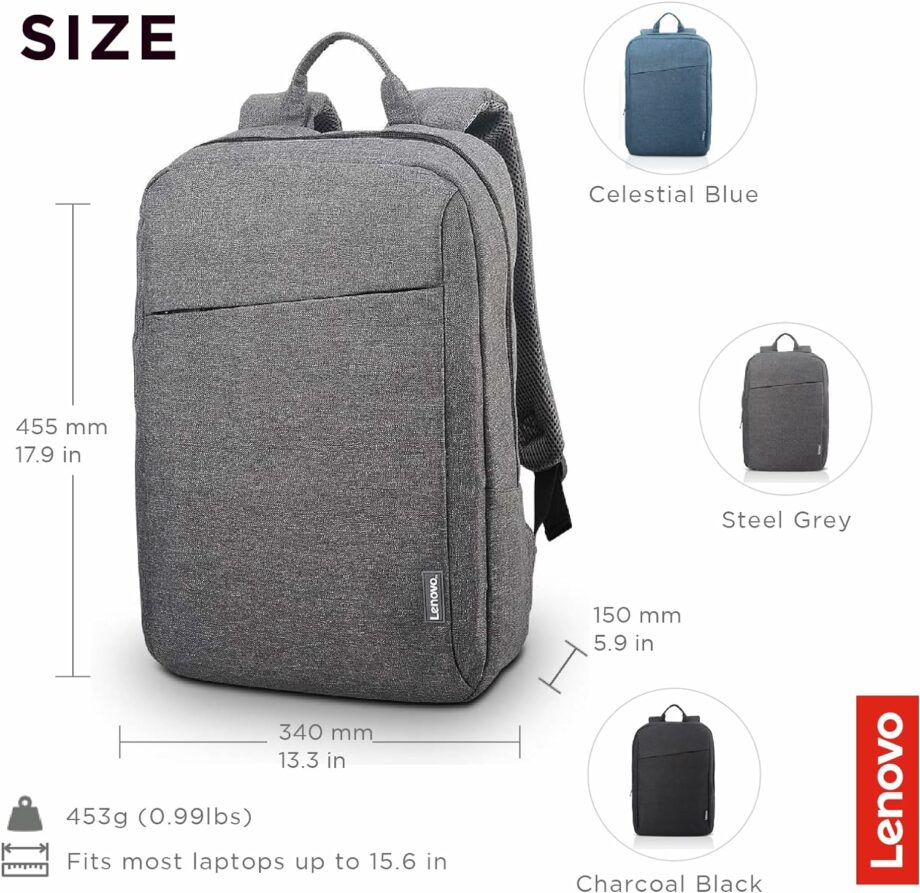 Lenovo B210 Padded Backpack for Laptop 15.6'' - Grey