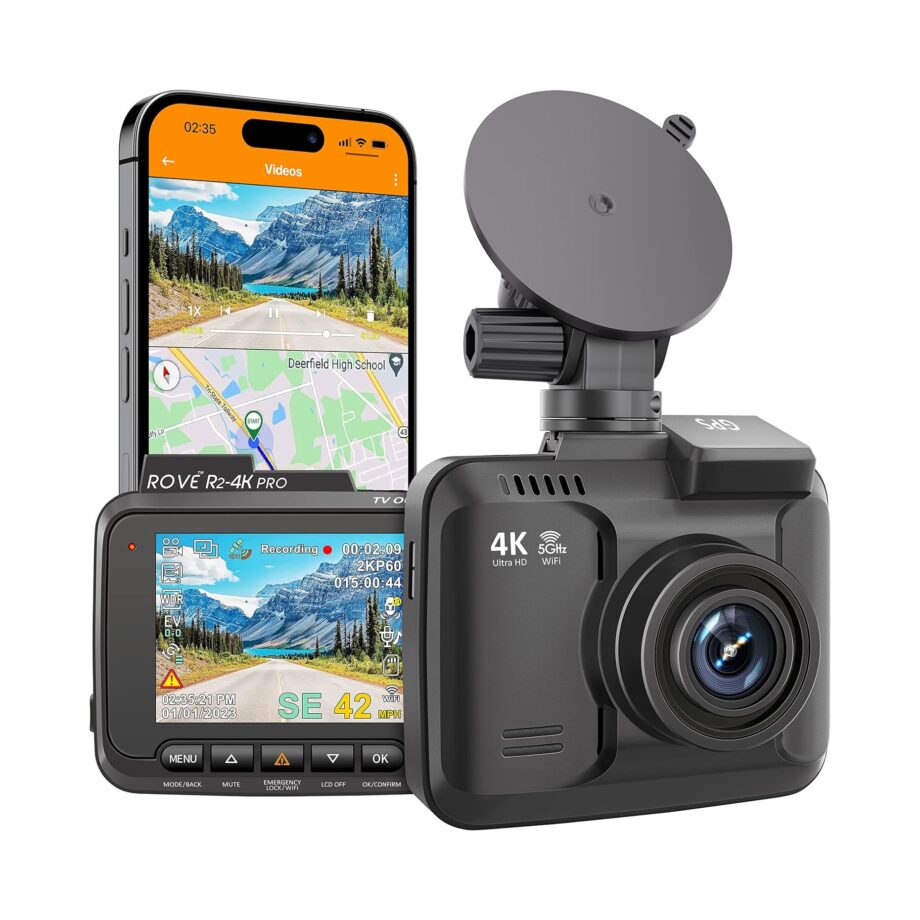 Rove R2 4K PRO 2.4" LCD Dash Cam Recorder with Built in WiFi and GPS