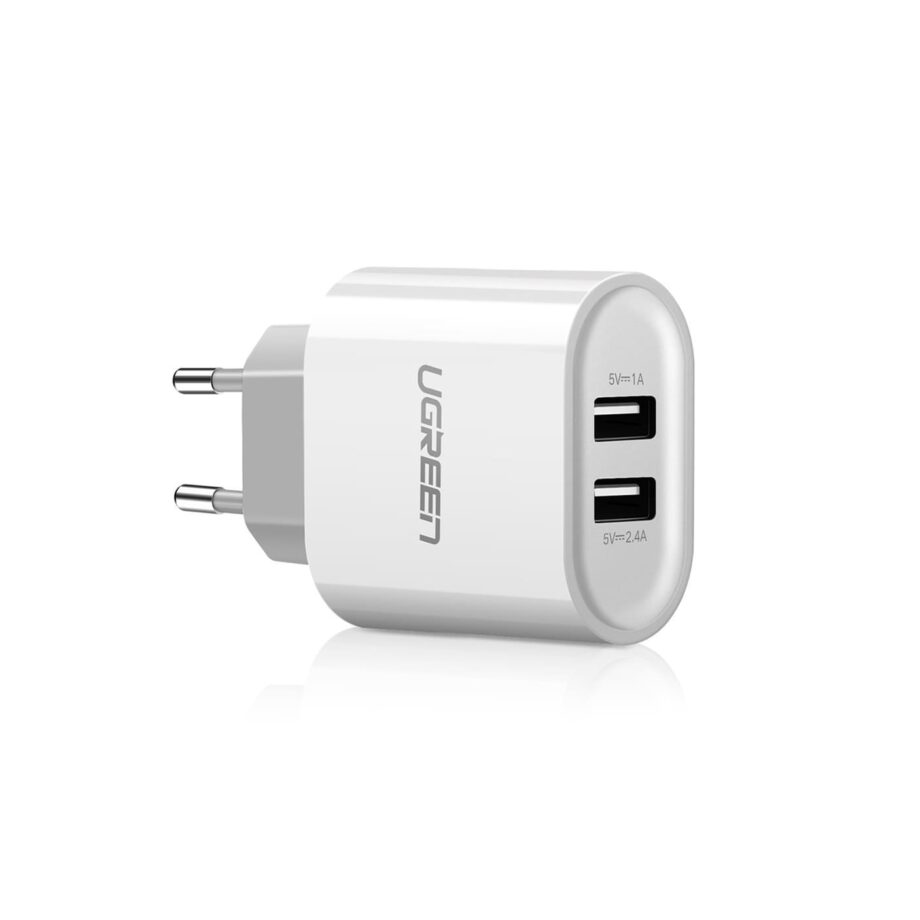 UGREEN 18W Dual Port Wall Charger - White