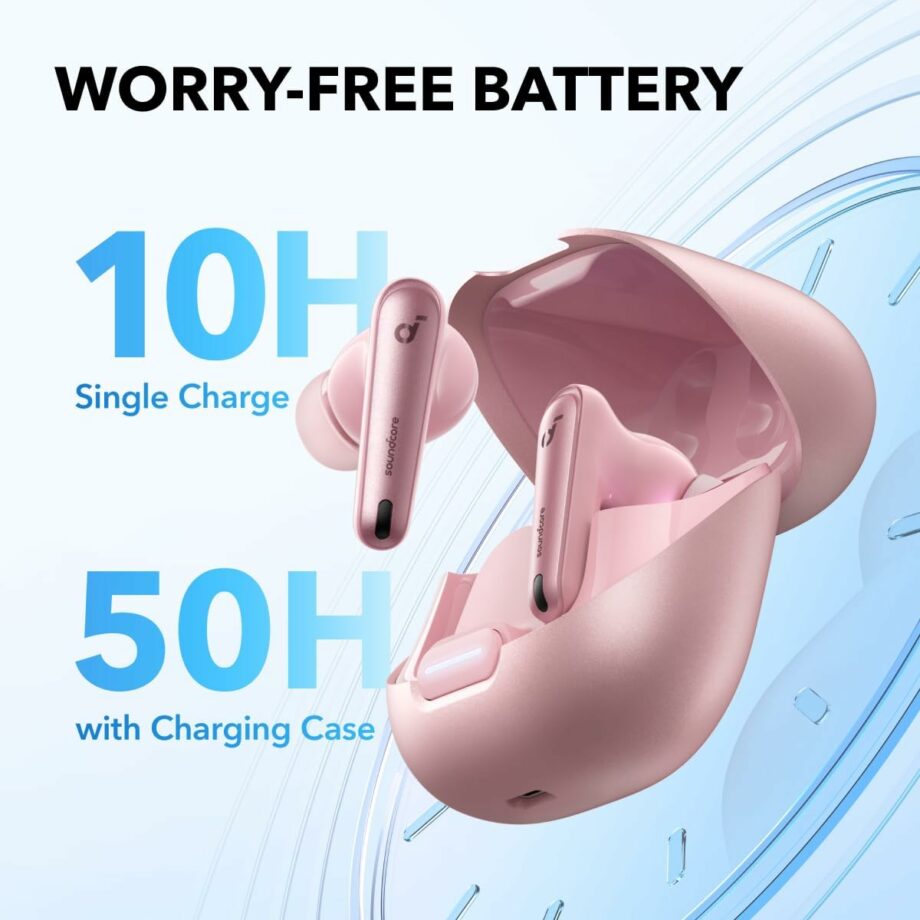 Anker Soundcore Liberty 4 NC 98.5% Noise Reduction True Wireless Earbuds - Pastel Pink
