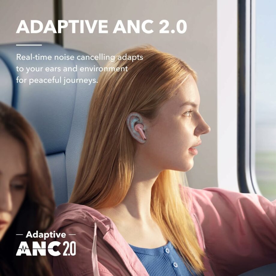 Anker Soundcore Liberty 4 NC 98.5% Noise Reduction True Wireless Earbuds - Pastel Pink
